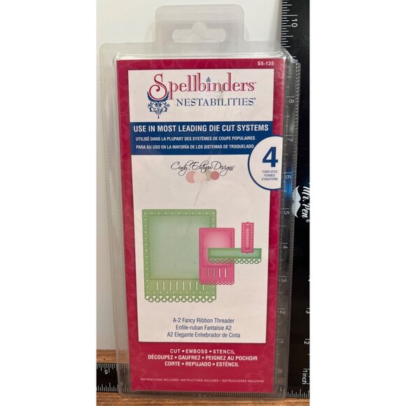 Spellbinders Nestabilities A2 Fancy Ribbon Threader Die Set S5-135 - Picture 1 of 2